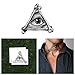 Tattify Illuminati Temporary Tattoo - All Seeing (Set of 2) - Other Styles Available - Fashionable Temporary Tattoos - Long Lasting and Waterproof