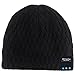 Rotibox Bluetooth Beanie Hat, Winter Outdoor Sport Premium Knit Cap with Wireless Stereo Headphone Headset Earphone Speaker Mic Hand-Free Compatible with iPhone Samsung Android Cell Phones - Black