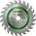 Oshlun SBW-055024 5-1/2-Inch 24 Tooth ATB General Purpose and Trimming Saw Blade with 5/8-Inch Arbor (1/2-Inch and 10mm Bushings)