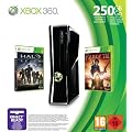 Xbox 360 - Konsole Slim 250 GB inkl. Halo: Reach + Fable III (Limited Edition), schwarz-gl�nzend