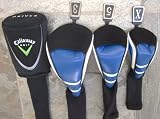 Callaway Blue/White 4 Piece Golf Headcover Set Driver Woods Hybrid Superior Quality Head Covers