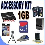NB-4L Replacement Lithium Ion Rechargeable Battery NB4L 1GB SD Secure Digital Memory Card BigVALUEInc Accessory Saver Bundle for Canon Powershot SD1000, SD1100, SD200, SD300, SD30, SD40, SD400, SD430, SD450, SD600, SD630, SD750, TX1 Digital Cameras + MORE!