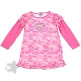  : Supergirl Pink Camo Nightgown for Girls (Size 10-12 Only)