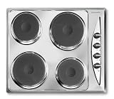 BAUMATIC BZ006560CM 4 SOLID PLATE ELECTRIC HOB S/STEEL DNO