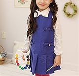 WIN　子供 キッズ ガールズ フォーマル　 ワンピース チュニック 発表会 結婚式　女児 女の子 長袖 ワンピース フォーマル　結婚式 発表会 入園式 入学式 (100cm, ブルー)