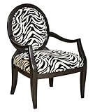 IMAGE OF Zebra Oval Back Accent Chair