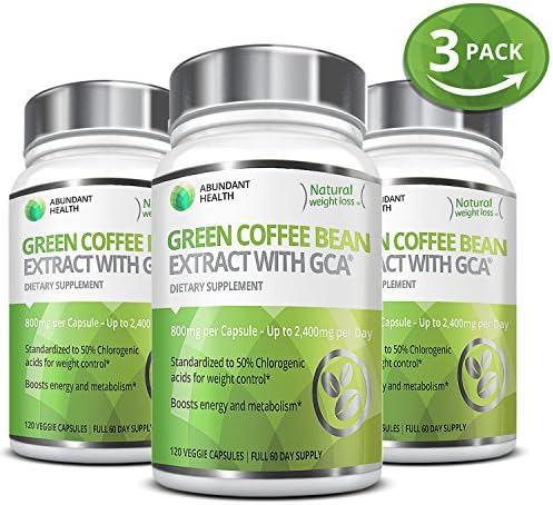 3 Bottle Bundle - Save an Extra 10% - 100% Pure Green Coffee Bean Extract with GCA®, 120 Veggie Caps - 1,600mg per day