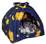 dog/cat igloo/bed 14'' in blue sun/moon/star #2094S