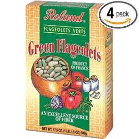 Roland Dried Flageolets From France, 17.5-Ounce Packages (Pack of 4)