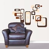 Eurographics DS-AU1010-VP Retro Squares II Decosticker 49.6 x 70