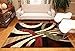 Feraghan/New City Brand New Contemporary Modern Wavy Circles Area Rug, 9' x 12', Brown/Beige