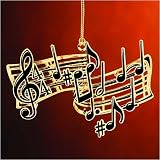 Baldwin Musical Treble Clef Brass Christmas Ornament #77243.010