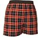 Orange and Black Tartan Plaid Check Cotton Flannel Plaid check boxers boxer shorts available in 5 adult sizes exposed waist false fly