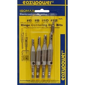 Eazypower 81779 Hinge Centering Drill Bits, 4-Pack by Eazypower