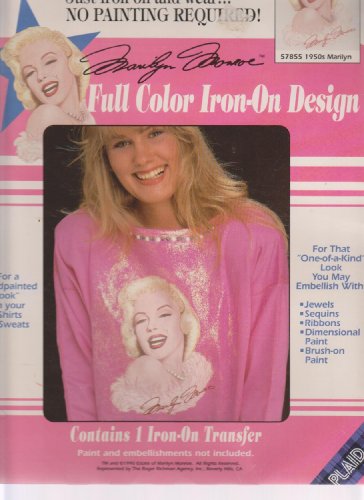 Marilyn Monroe full color Iron-On Transfer Design 57855 1950s Marilyn for T-Shirts & Sweatshirts