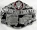 American Trucker Enamel Pewter Belt Buckle