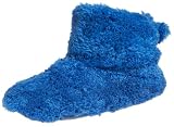 Isotoner Women’s Comfort Soft Slouch Bootie Slipper, Blue, Medium