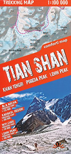 Tian Shan (Kirghizistan) 1:100 000 Trekking Carte, stratifié, GPS compatible TQ gratuit Tian Shan (Kirghizistan) 1:100 000 Trekking Carte, stratifié, GPS compatible TQ gratuit