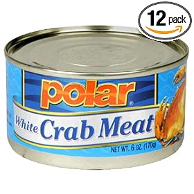MW Polar White Crab Meat, 6-Ounce Cans (Pack of 12) by Polar