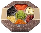 GIVE IT GOURMET, Assortment Dried Fruits Basket (7 Section) - Array of Organic Delicious Dried Fruit for Holidays Snack | Large Healthy Gift Basket