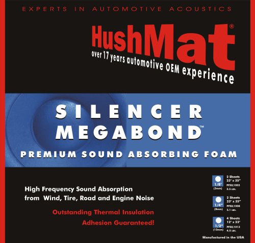 HushMat SIL1008 Silencer Sound Absorbing Foam - 1/4 Thick