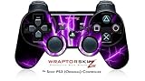 Sony PS3 Controller Skin Lightning Purple