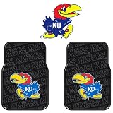 KU University of Kansas Jayhawks Car Truck SUV Front Seat Rubber Floor Mats - 2PC