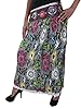 Womans Maxi Skirt Vintage Floral Printed Lacework Sequin Gypsy Skirt