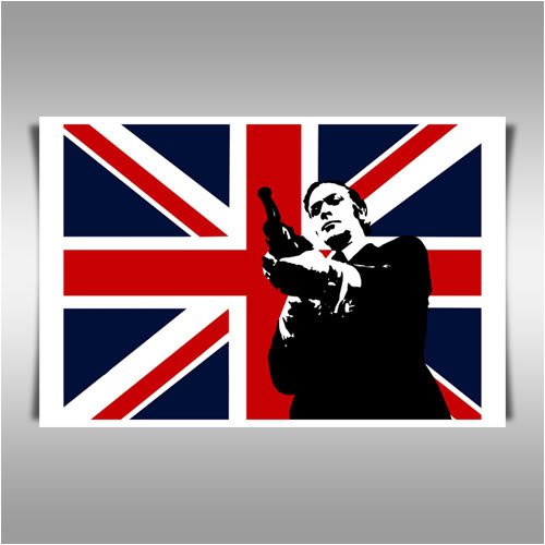 GET CARTER UNION JACK A1 CANVAS ART PRINT POSTER