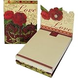 Love Red Roses Decorated Punch Mini Notepad