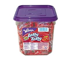 Wonka Laffy Taffy, Cherry Flavor, 165-Count Container (Pack of 2)