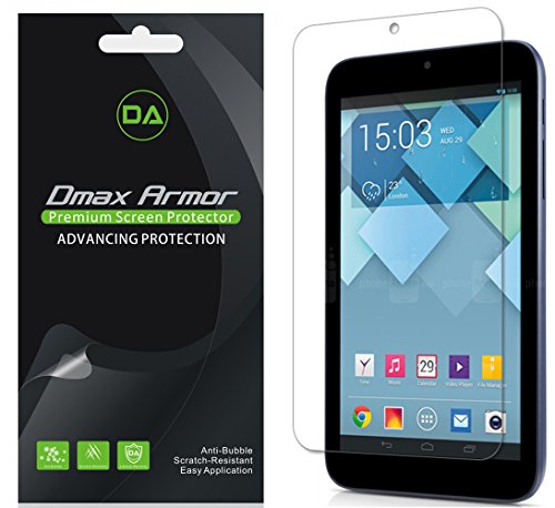 [3-Pack] Dmax Armor® ALCATEL ONETOUCH PIXI 7 Screen Protector High Definition Clear Shield - Lifetime Replacements Warranty- Retail Packaging