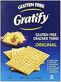 Gratify Gluten Free Cracker Thins, Original, 7 Ounce (Pack of 12)