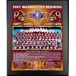 SAVE $0.04 - 1991 Washington Redskins Super Bowl XXVI Champions 11" x 13" Plaque from Healy Pro $39.95