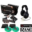 Serato Scratch Live Second Edition Kit + 2 Green Vinyls + Samson CH700 Headphones + Unique Squared Vinyl Stickers