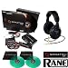 Serato Scratch Live Second Edition Kit + 2 Green Vinyls + Samson CH700 Headphones + Unique Squared Vinyl Stickers