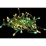 Morning Dew LED fairy lights in turquoise and warm white, made by QB