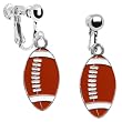 Sports Football Clip Earrings