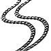 Powerful Mens Necklace Black 316L Stainless Steel Chain 18