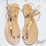 Bridget Sandals of Jamaican - KAY GOLD - SIZE 7