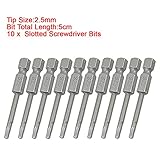 uxcell ドライバービット　ソケットビット　六角　ハンドツールセット　10本入 50mm長