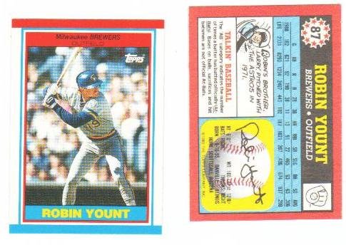 1989 Topps Oddball UK Baseball Card Robin Yount Milwaukee Brewers