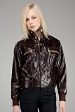Diesel - Diesel Fiugy-P Dark Brown Patent Leather Jacket