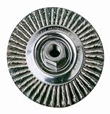 SAIT 06454 4 x .014 x 1/2-13 Arbor Carbon Bristle Crimped Style Angle Grinder Wire Wheel