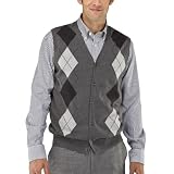 Merona® Cardigan Sweater Vest - Grey Argyle