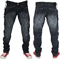 Mens Darkwash J2 101411 Designer Curved Leg Tapered Fit Jeans All Sizes Rrp 50