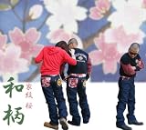 新品　ジーンズ　和柄　【大家紋ｘ赤柄】刺繍　エビスファン必見　メンズ　２３－２