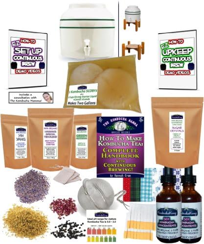 KKamp Continuous Brew Kombucha DELUXE PACKAGE - Green Stripe w/Stand