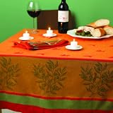 Nicoise Marigold Jacquard Tablecloth - 60x90