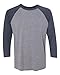 Nl6051 NEXT LEVEL APPAREL Unisex Tri-Blend Raglan, Vintage Navy/ Premium Heather, Small